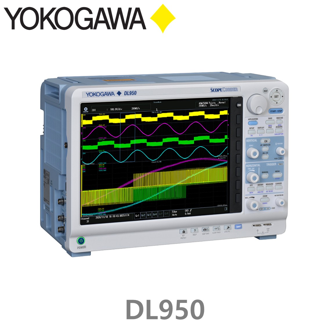YOKOGAWA DL950 ScopeCorder, 스코프코더, 데이터로거 200MS/s, 20MS/s, 10Gbps