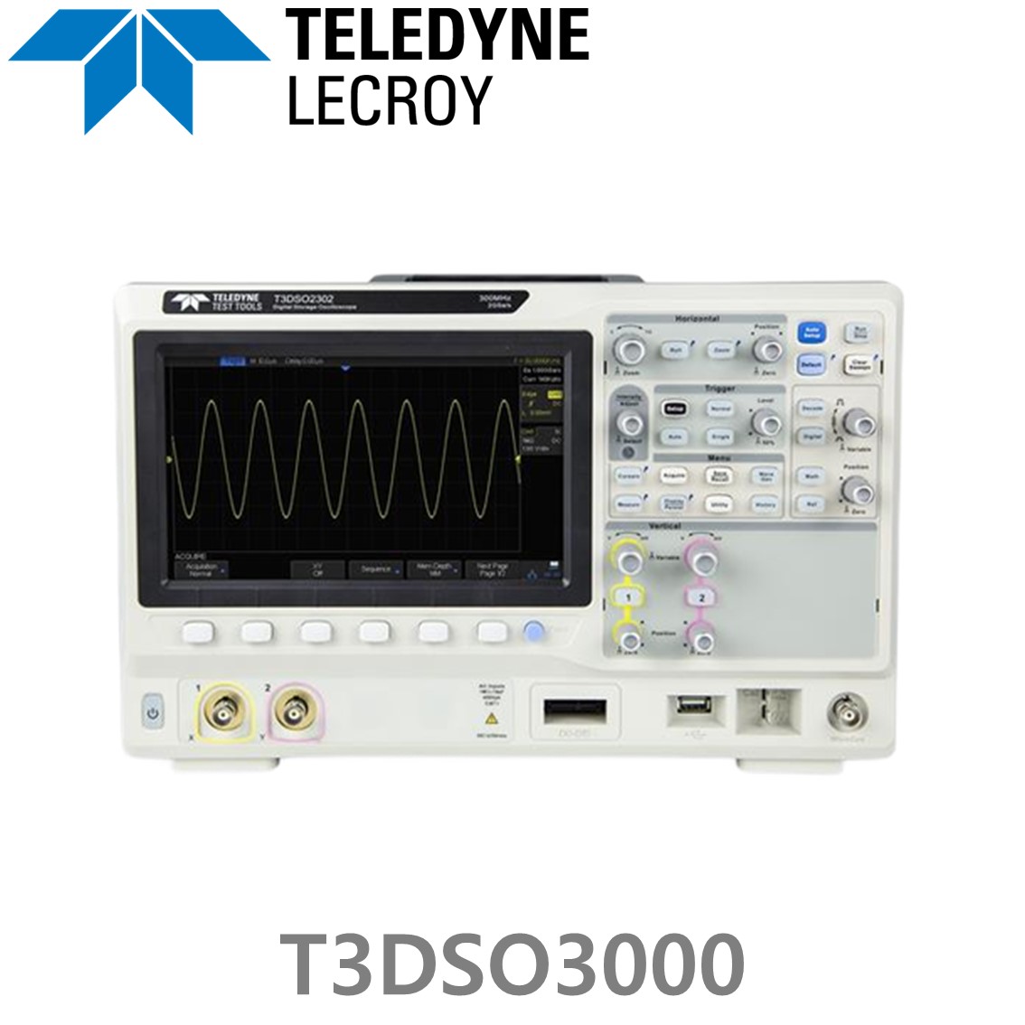 LECROY T3DSO3000 오실로스코프, 4CH, 200MHz - 1GHz 대역폭, 8Bit 분해능