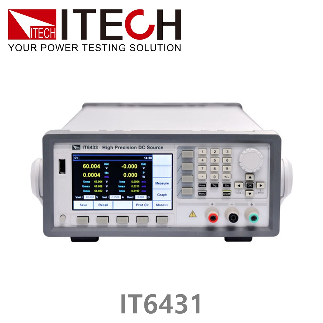 ITECH IT6431 바이폴라 DC파워서플라이, 배터리시뮬레이터 -15V-0V,0-15V, +-10A,150W