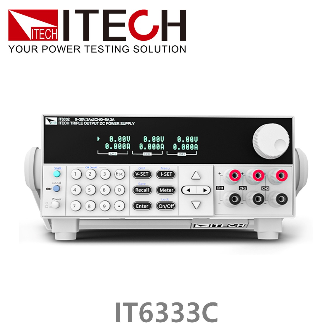 ITECH IT6333C 3채널 고성능 DC파워서플라이 60V, 3A, 180W*2CH; 5V, 3A, 15W*1CH