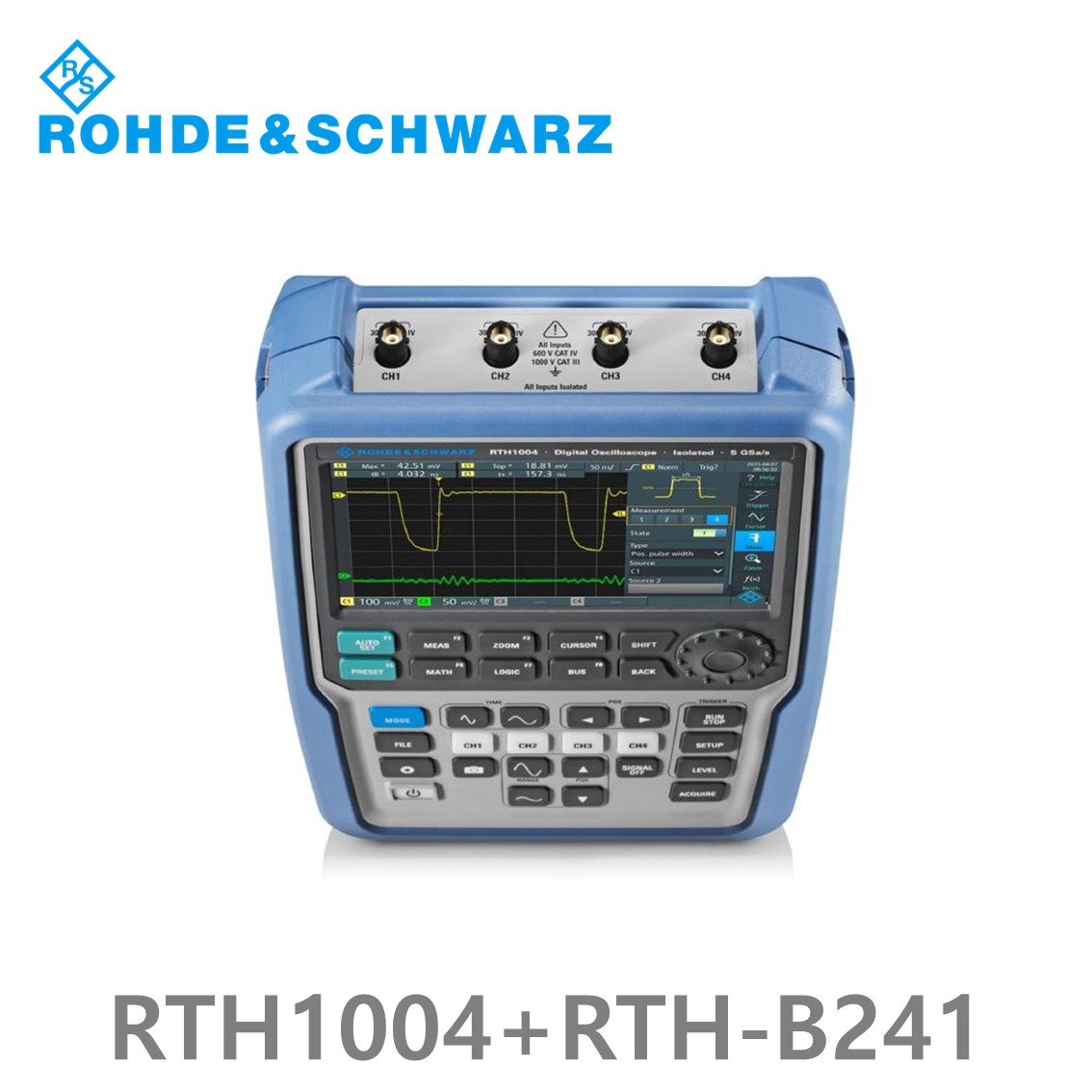 로데슈바르즈 RTH1004+RTH-B241 오실로스코프 4채널 100MHz/ 5Gs/ 500kpts/ MSO옵션 8CH