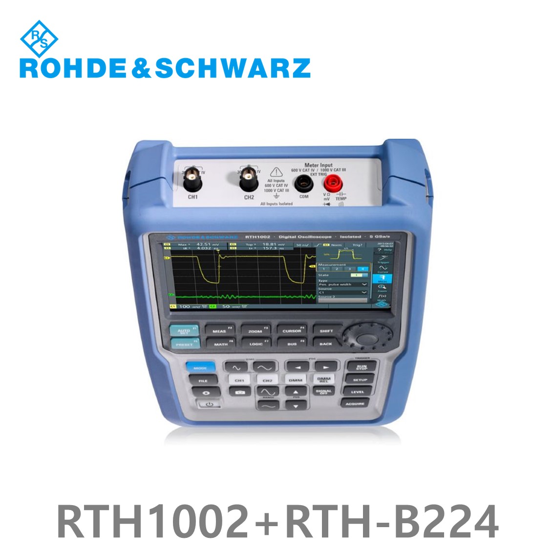 로데슈바르즈 RTH1002+RTH-B224 오실로스코프 2채널 500MHz/ 5Gs/ 500kpts/ MSO옵션 8CH