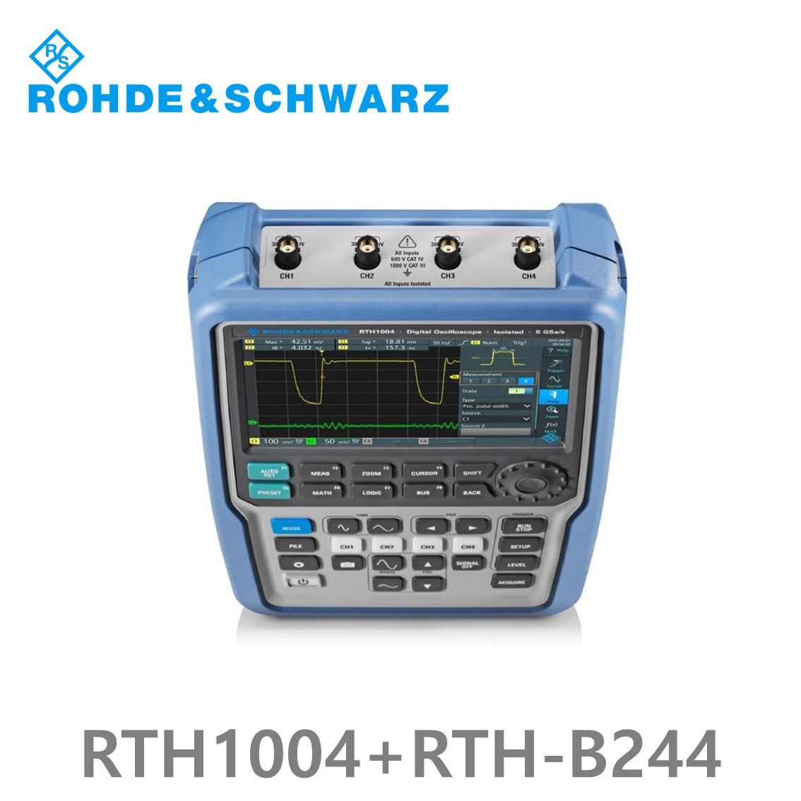 로데슈바르즈 RTH1004+RTH-B244 오실로스코프 4채널 500MHz/ 5Gs/ 500kpts/ MSO옵션