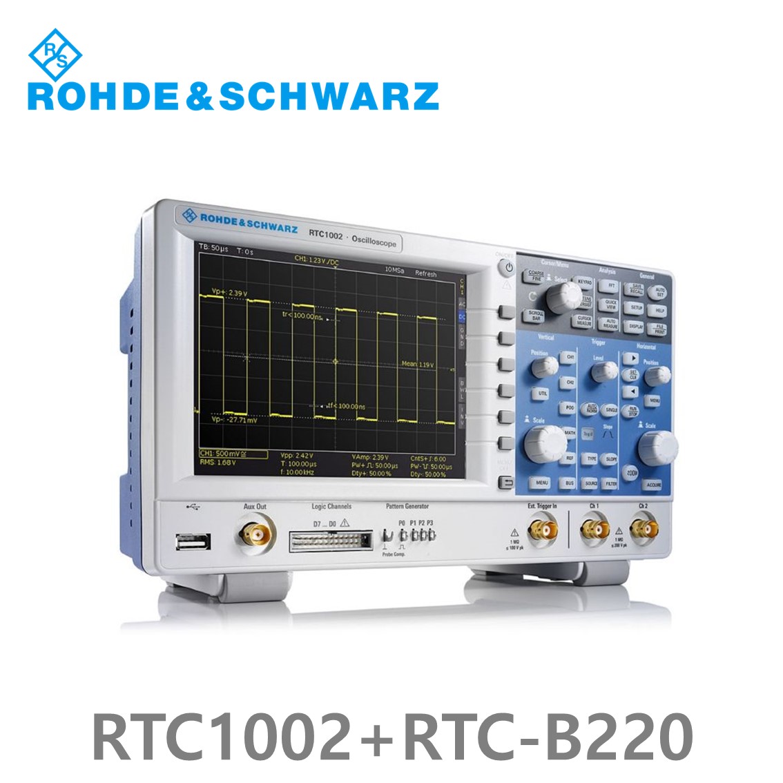 로데슈바르즈 RTC1002+RTC-B220 오실로스코프 2채널 70MHz/ 2Gs/ 2Mpts/ 디지털8채널