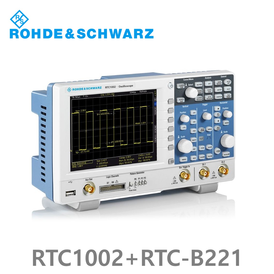 로데슈바르즈 RTC1002+RTC-B221 오실로스코프 2채널 100MHz/ 2Gs/ 2Mpts/ 디지털8채널