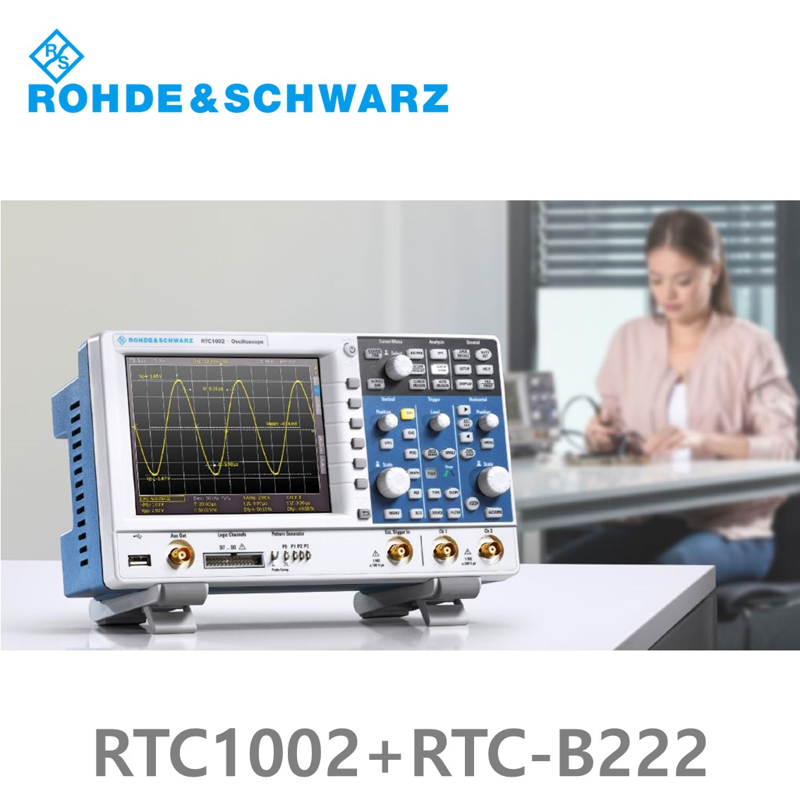 로데슈바르즈 RTC1002+RTC-B222 오실로스코프 2채널 200MHz/ 2Gs/ 2Mpts/ 디지털8채널