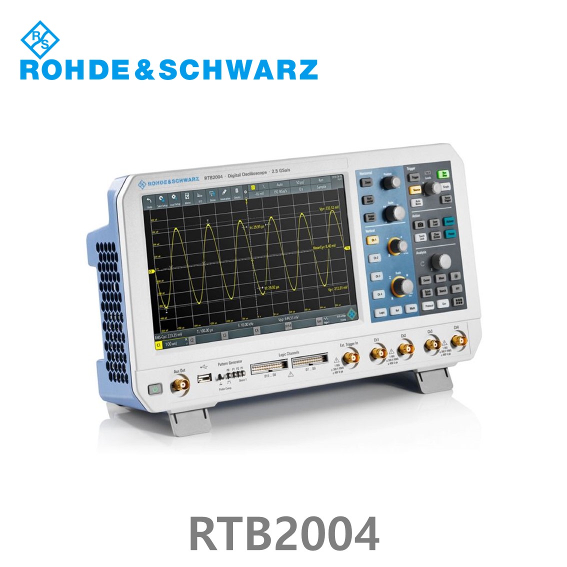 로데슈바르즈 RTB2004 오실로스코프 4채널 70MHz/ 2.5Gs/ 20Mpts/ 디지털16채널