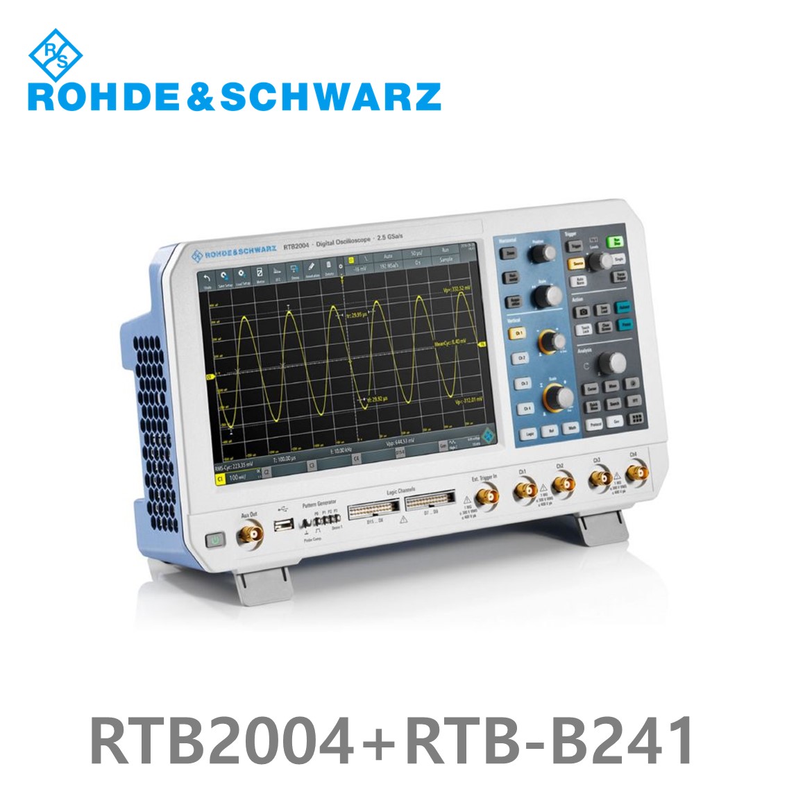 로데슈바르즈 RTB2004+RTB-B241 오실로스코프 2채널 70MHz/ 2.5Gs/ 20 Mpts/ 디지털16채널