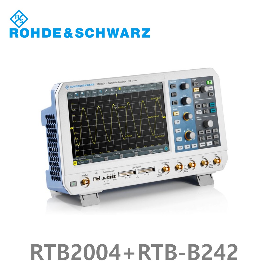 로데슈바르즈 RTB2004+RTB-B242 오실로스코프 4채널 200MHz/ 2.5Gs/ 20Mpts/ 디지털16채널