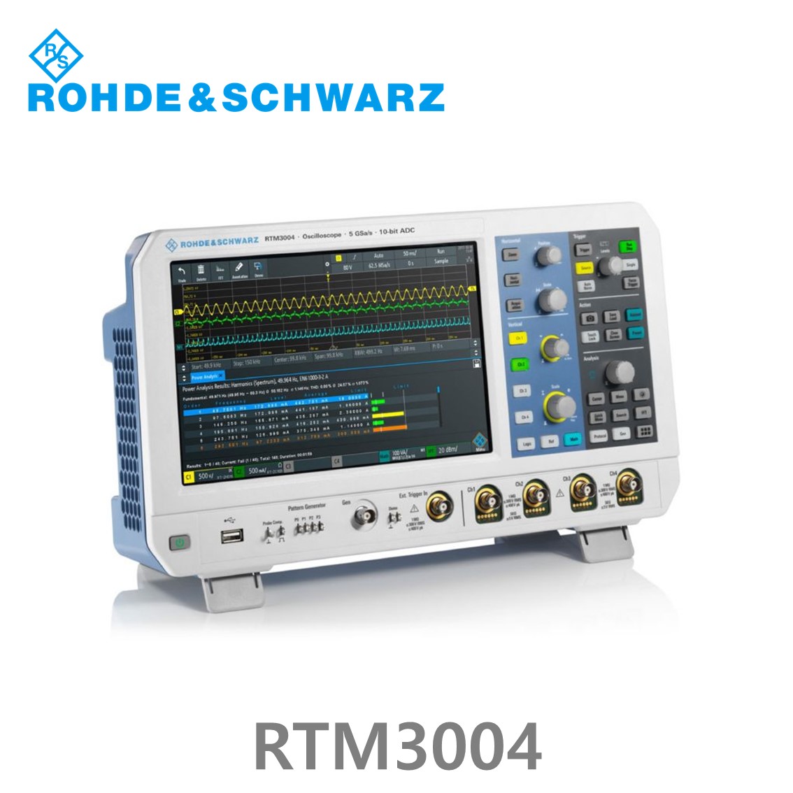 로데슈바르즈 RTM3004 오실로스코프 4채널 100MHz/ 5Gs/ 80 Mpts/ 디지털16채널
