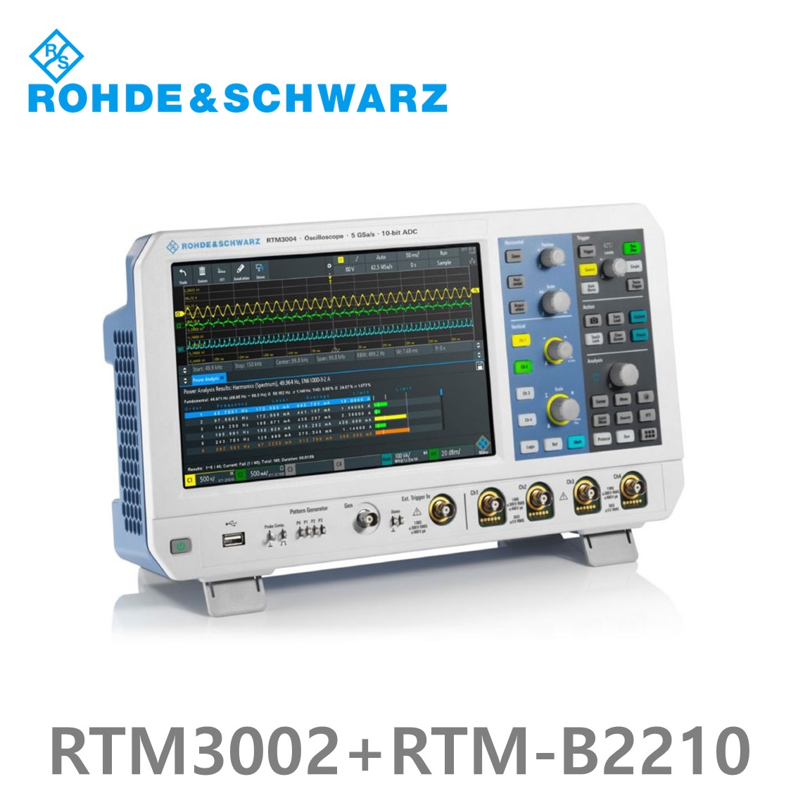로데슈바르즈 RTM3002+RTM-B2210 오실로스코프 2채널 1GHz/ 5Gs/ 80Mpts/ 디지털16채널