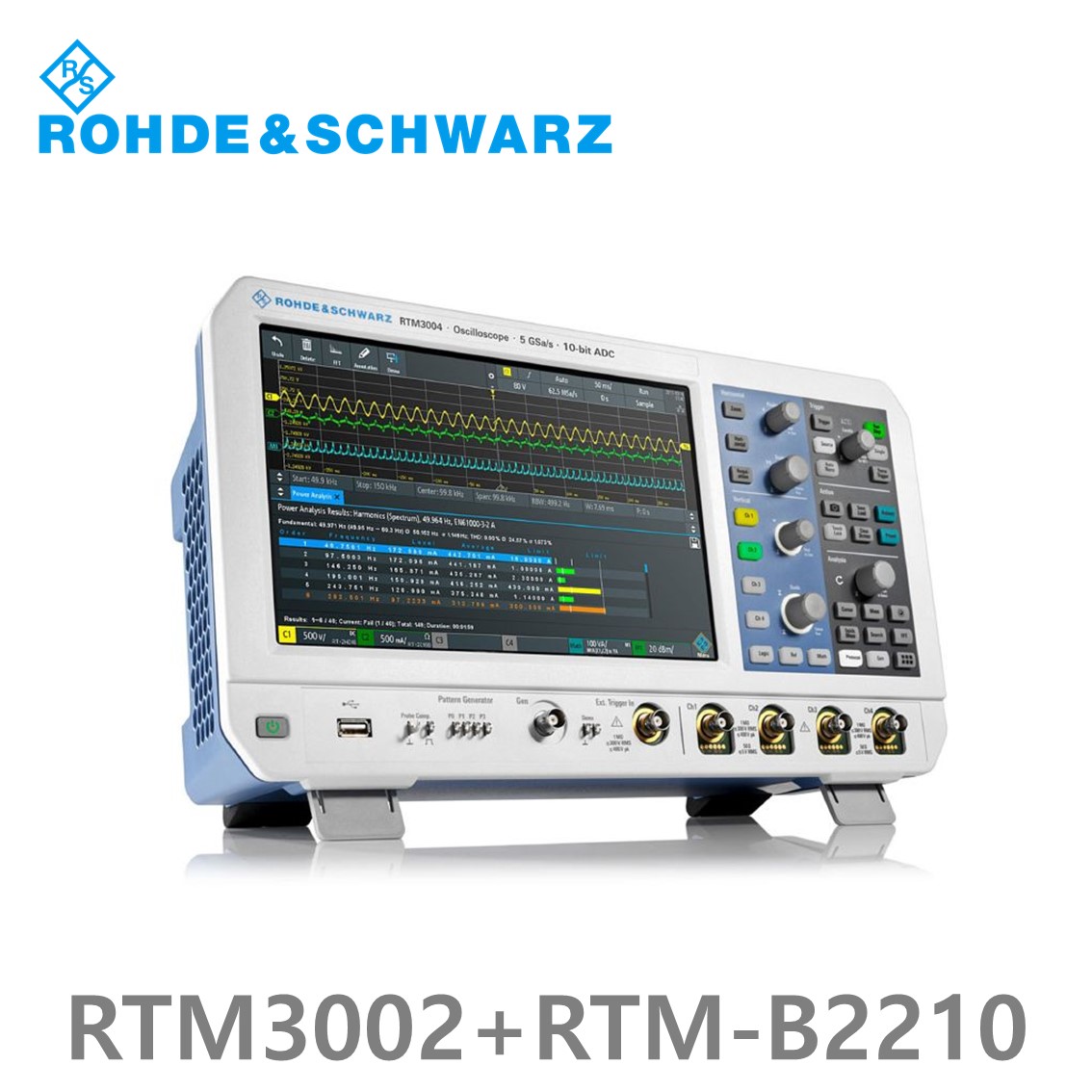 로데슈바르즈 RTM3002+RTM-B2210 오실로스코프 2채널 1GHz/ 5Gs/ 80Mpts/ 디지털16채널