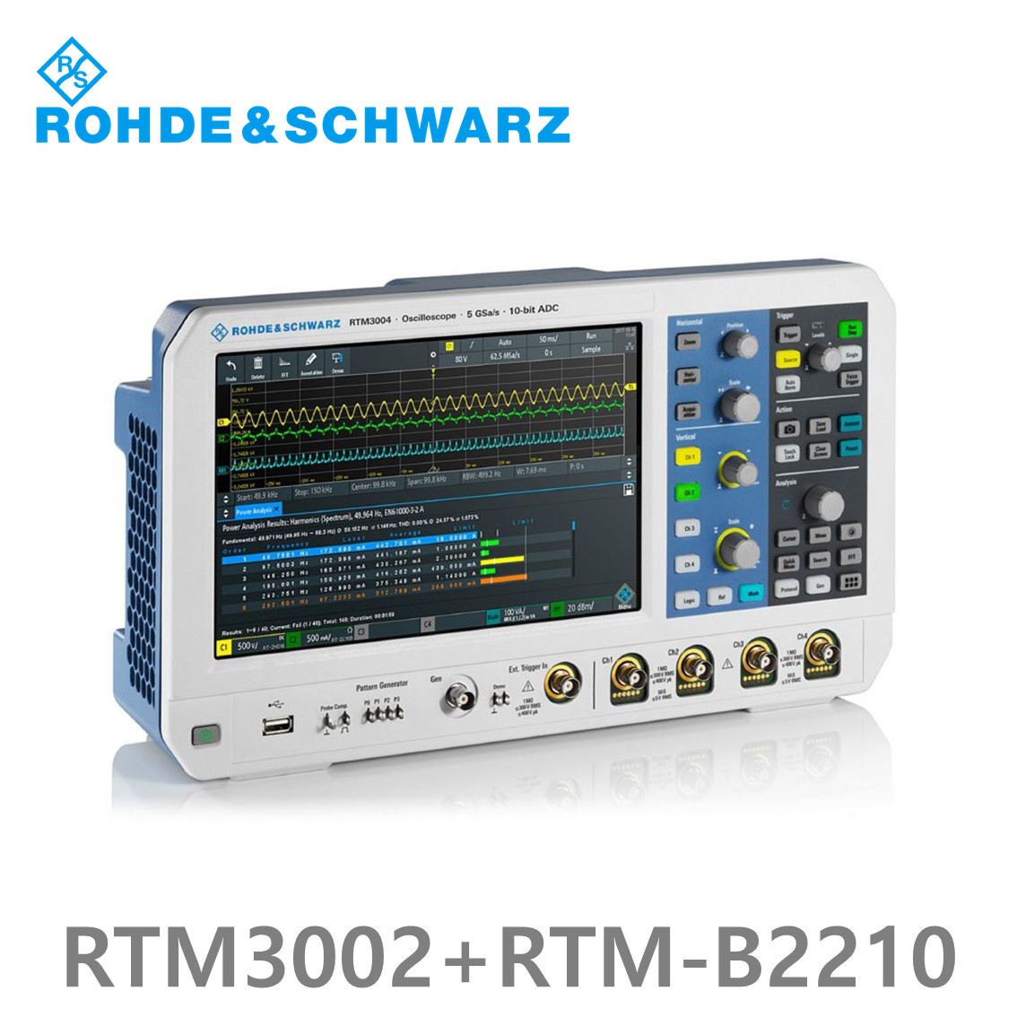 로데슈바르즈 RTM3002+RTM-B2210 오실로스코프 2채널 1GHz/ 5Gs/ 80Mpts/ 디지털16채널