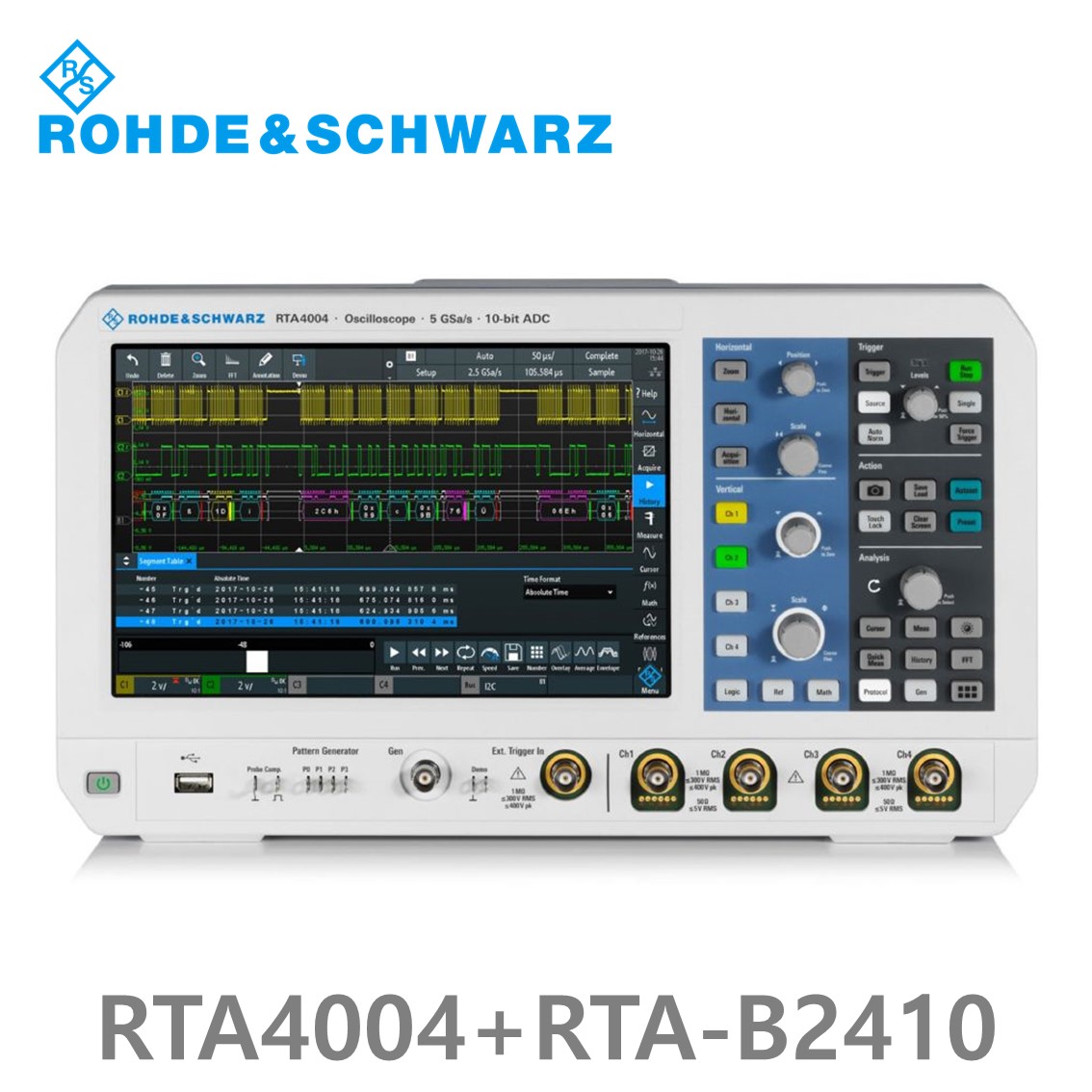 로데슈바르즈 RTA4004+RTA-B2410 오실로스코프 4채널 1GHz/ 5Gs/ 200Mpts/ 디지털16채널