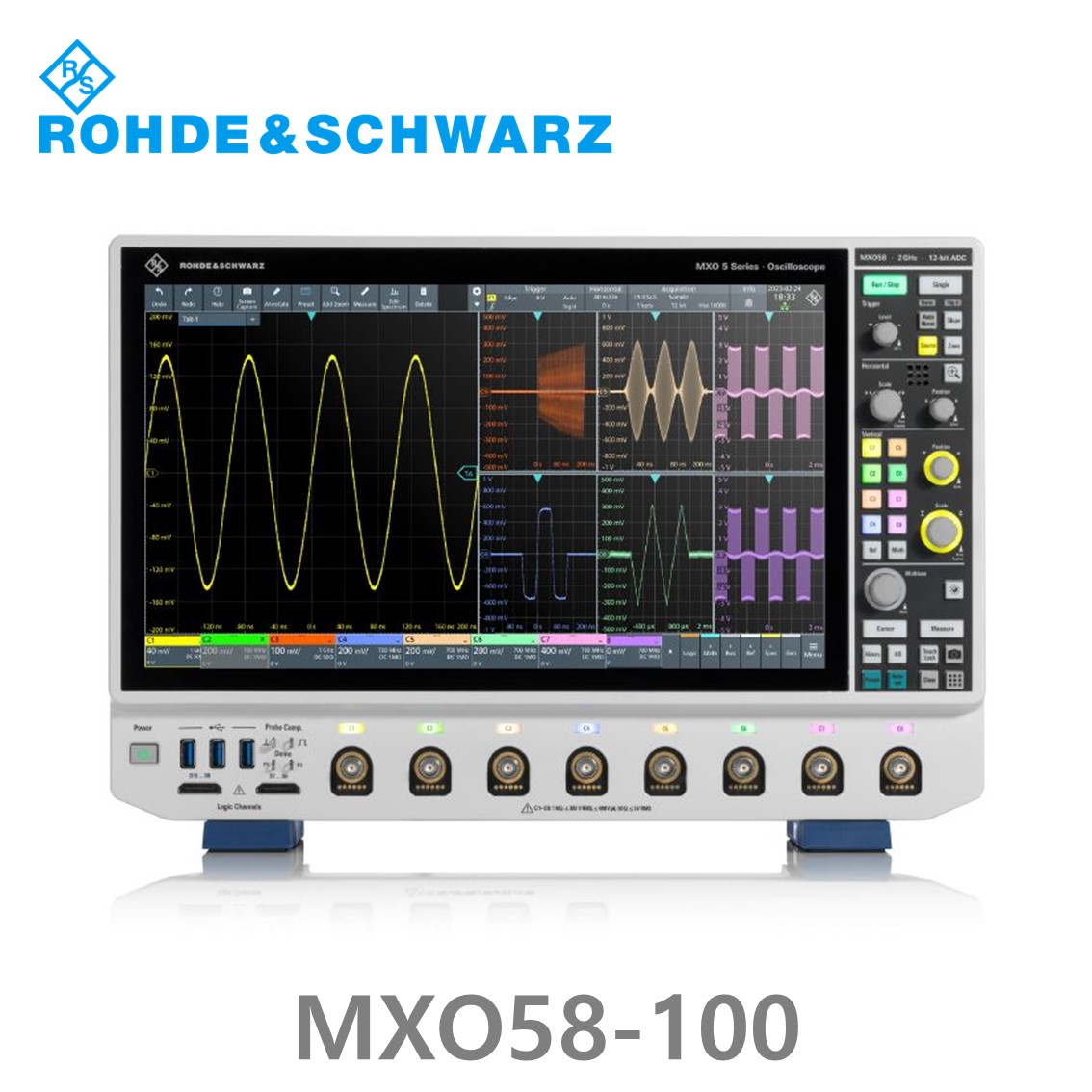 로데슈바르즈 MXO58-100 오실로스코프 8채널 100MHz/ 8Gs/ 500Mpts/ 디지털16채널
