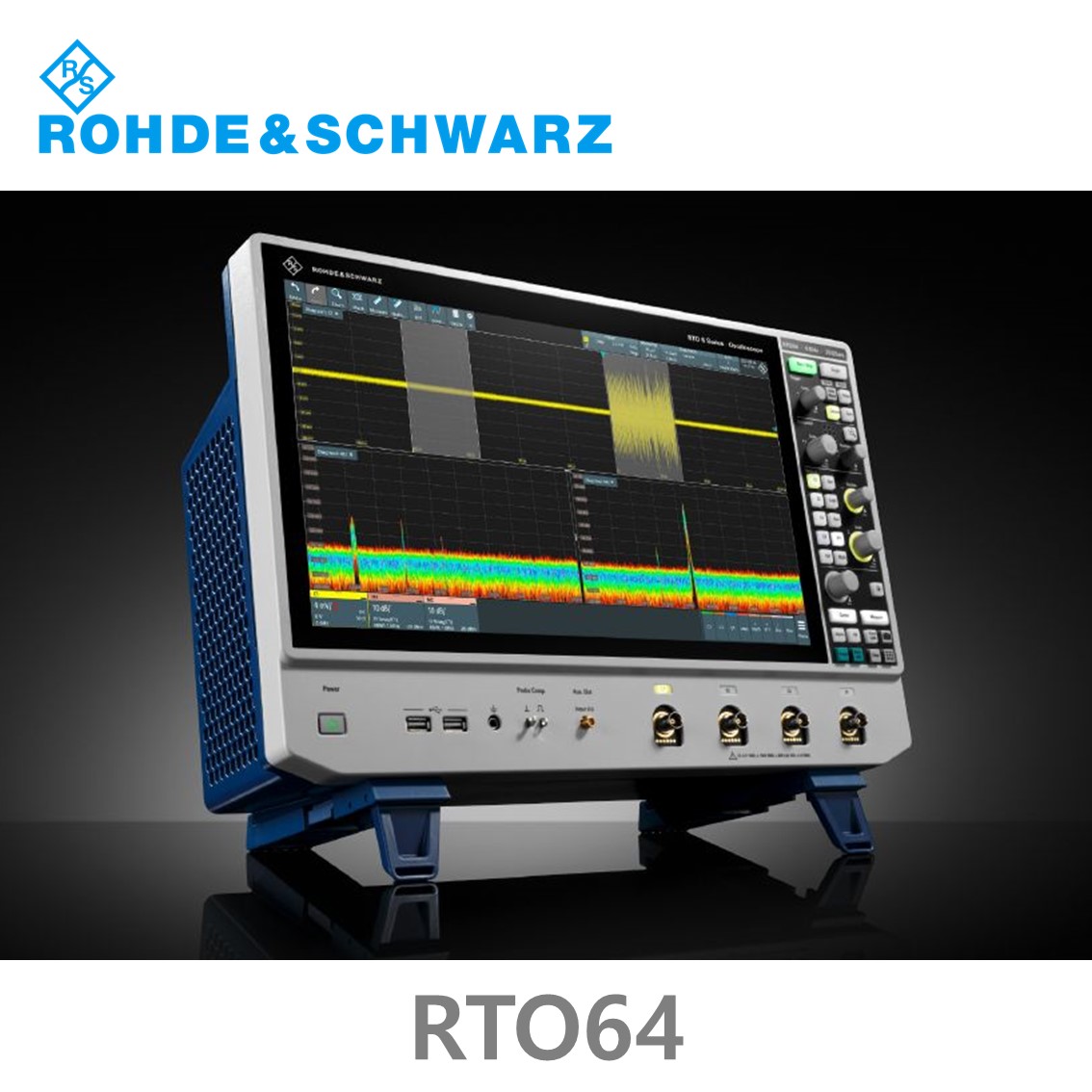 로데슈바르즈 RTO64 오실로스코프 4채널 600MHz~6GHzm / 20G/s, 2Gpts 디지털16채널