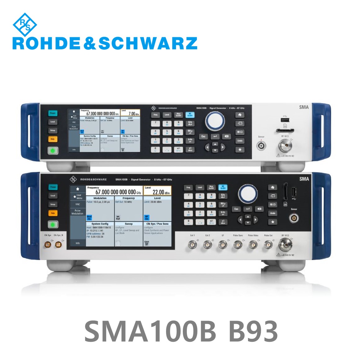 로데슈바르즈 SMA100B SMAB-B93 8kHz~72GHz/–132 dBc, 30 dBm, 마이크로웨이브 신호발생기