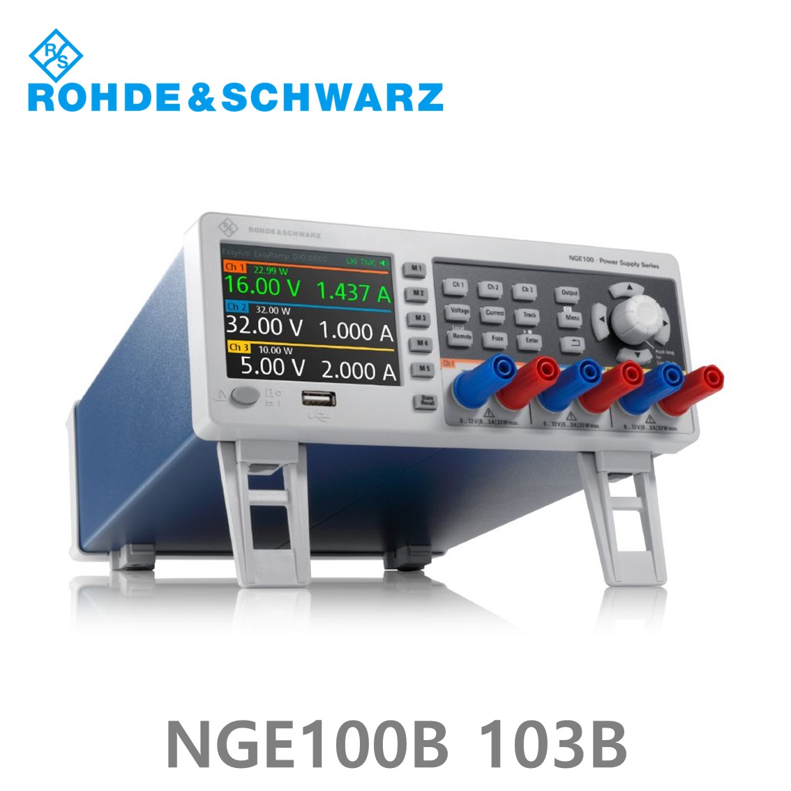 로데슈바르즈 NGE103B 3채널/100W DC파워서플라이, 0V~32V, 0A~3A DC전원공급기 (5601.3800.03)