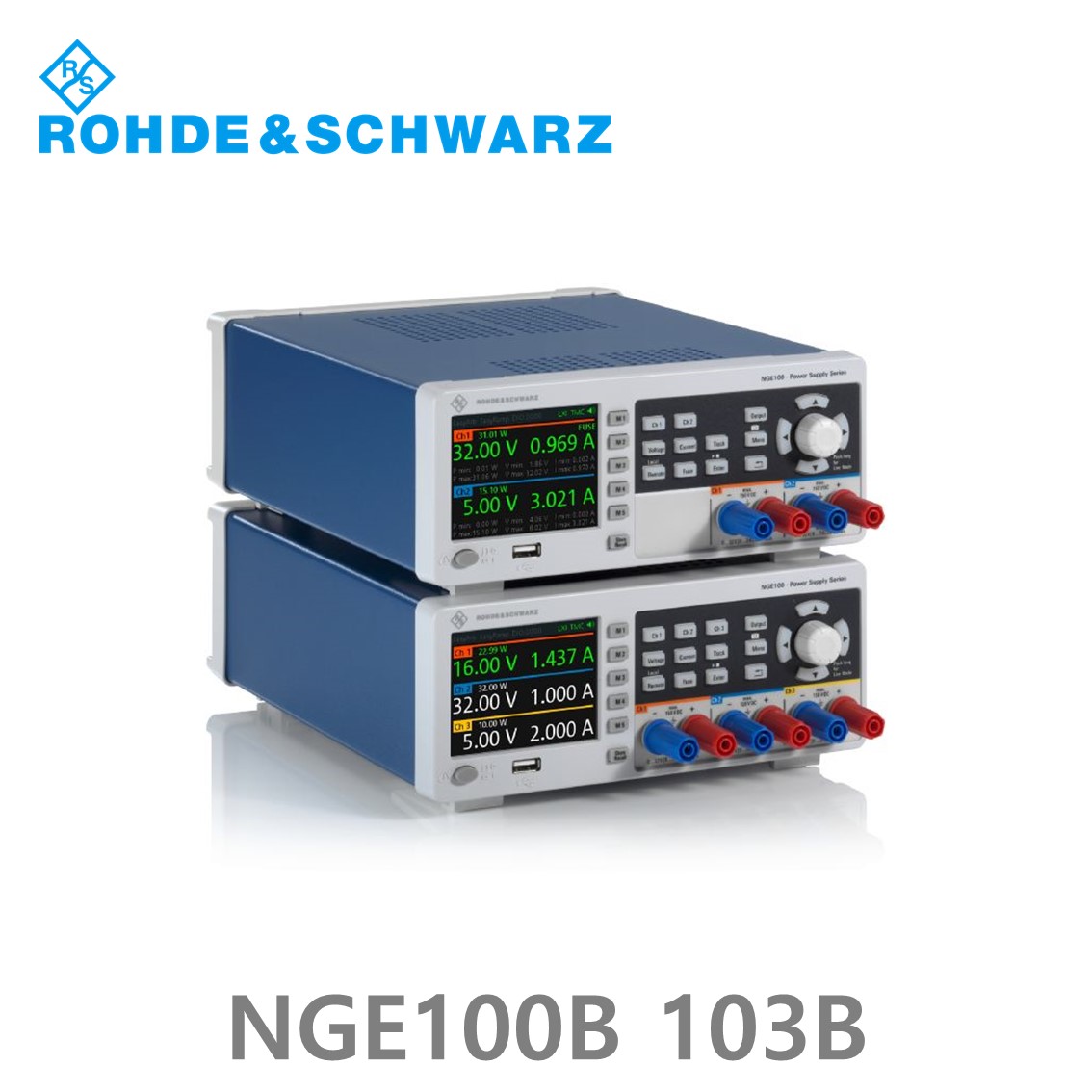 로데슈바르즈 NGE103B 3채널/100W DC파워서플라이, 0V~32V, 0A~3A DC전원공급기 (5601.3800.03)