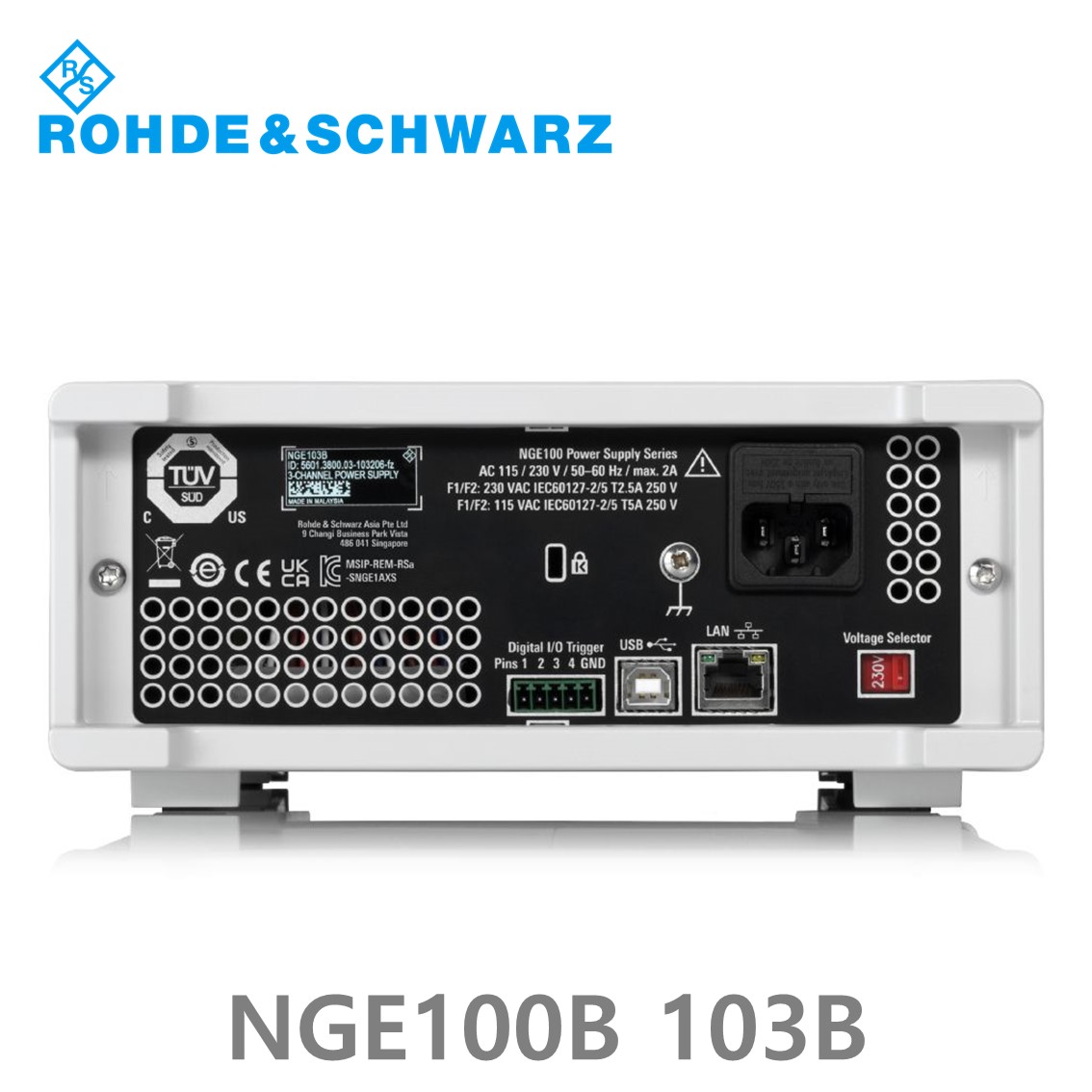 로데슈바르즈 NGE103B 3채널/100W DC파워서플라이, 0V~32V, 0A~3A DC전원공급기 (5601.3800.03)