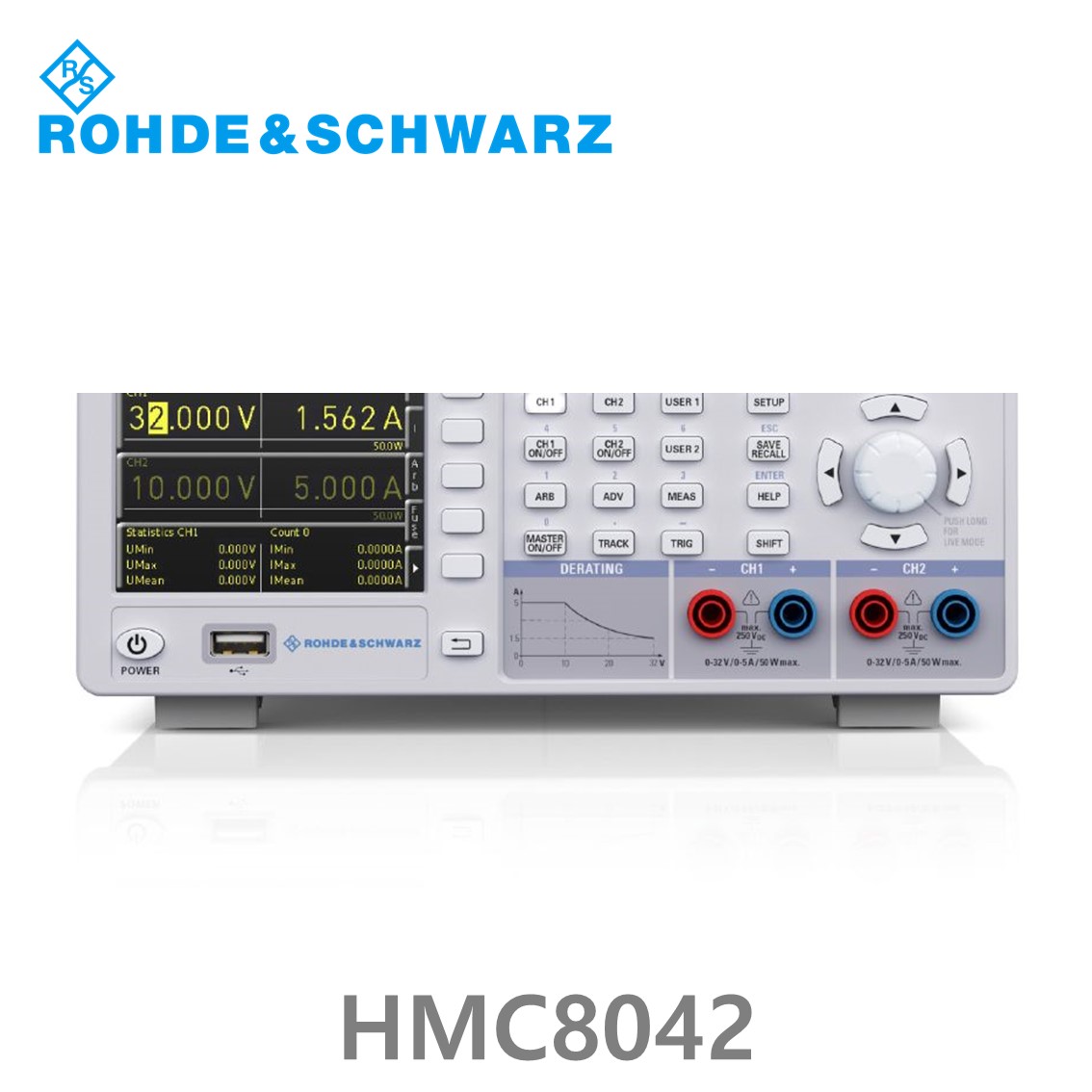 로데슈바르즈 HMC8042 2채널/100W/0V~32V/5A DC파워서플라이 (3593.1029.02)