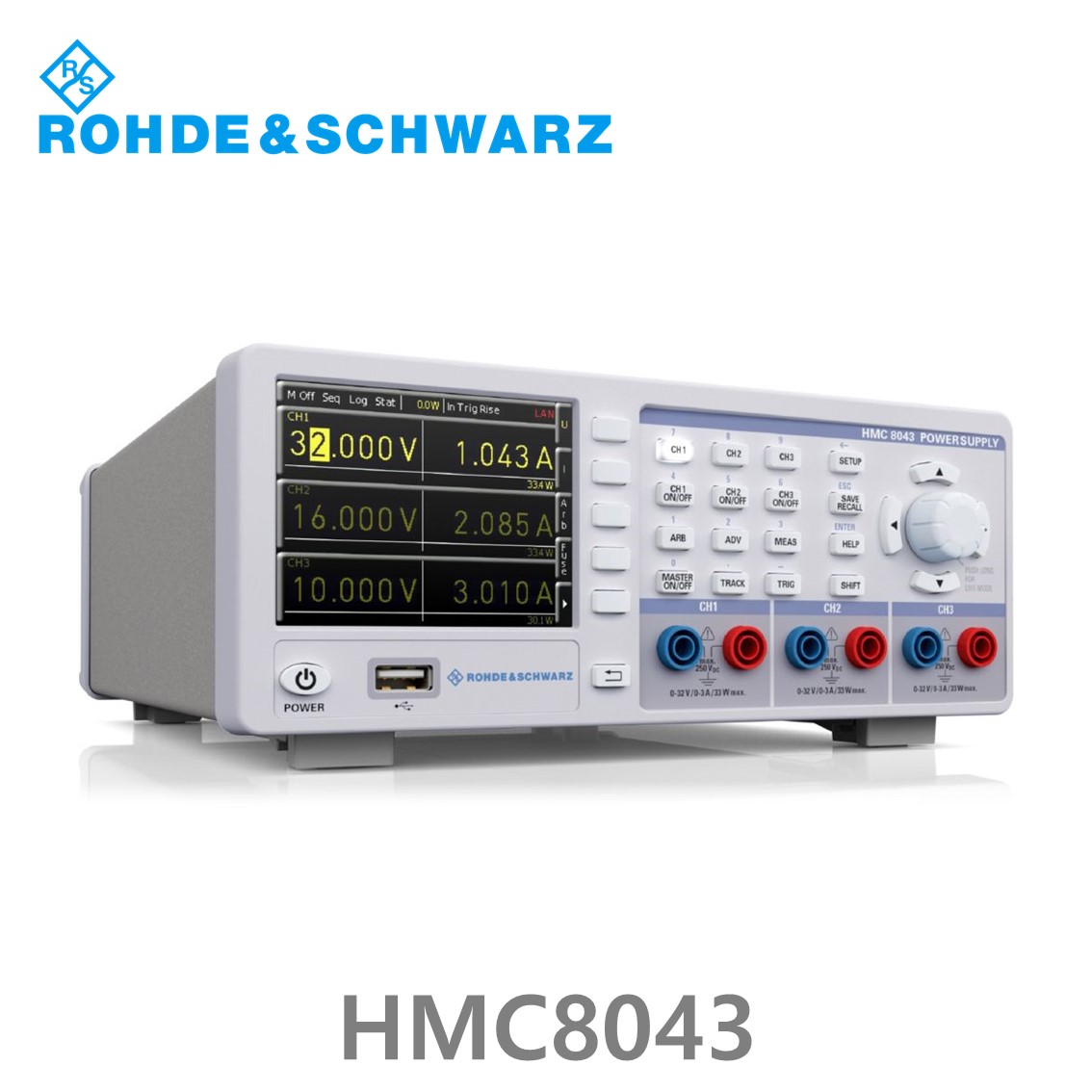 로데슈바르즈 HMC8043 3채널/100W/0V~32V/3A DC파워서플라이 (3593.1041.02)