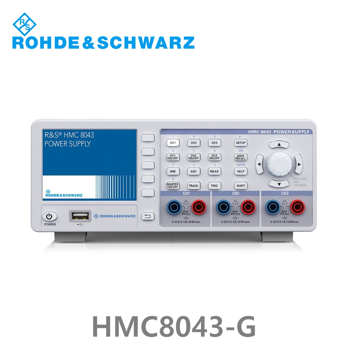 로데슈바르즈 HMC8043-G 3채널/100W/0V~32V, 3A DC파워서플라이 (3593.1058.02)