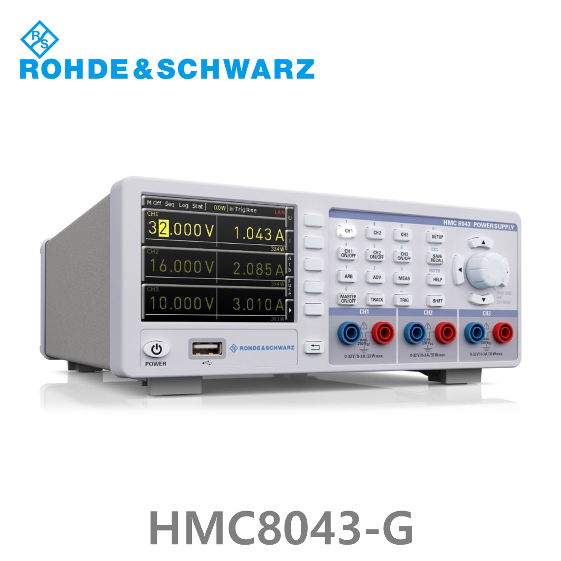 로데슈바르즈 HMC8043-G 3채널/100W/0V~32V, 3A DC파워서플라이 (3593.1058.02)