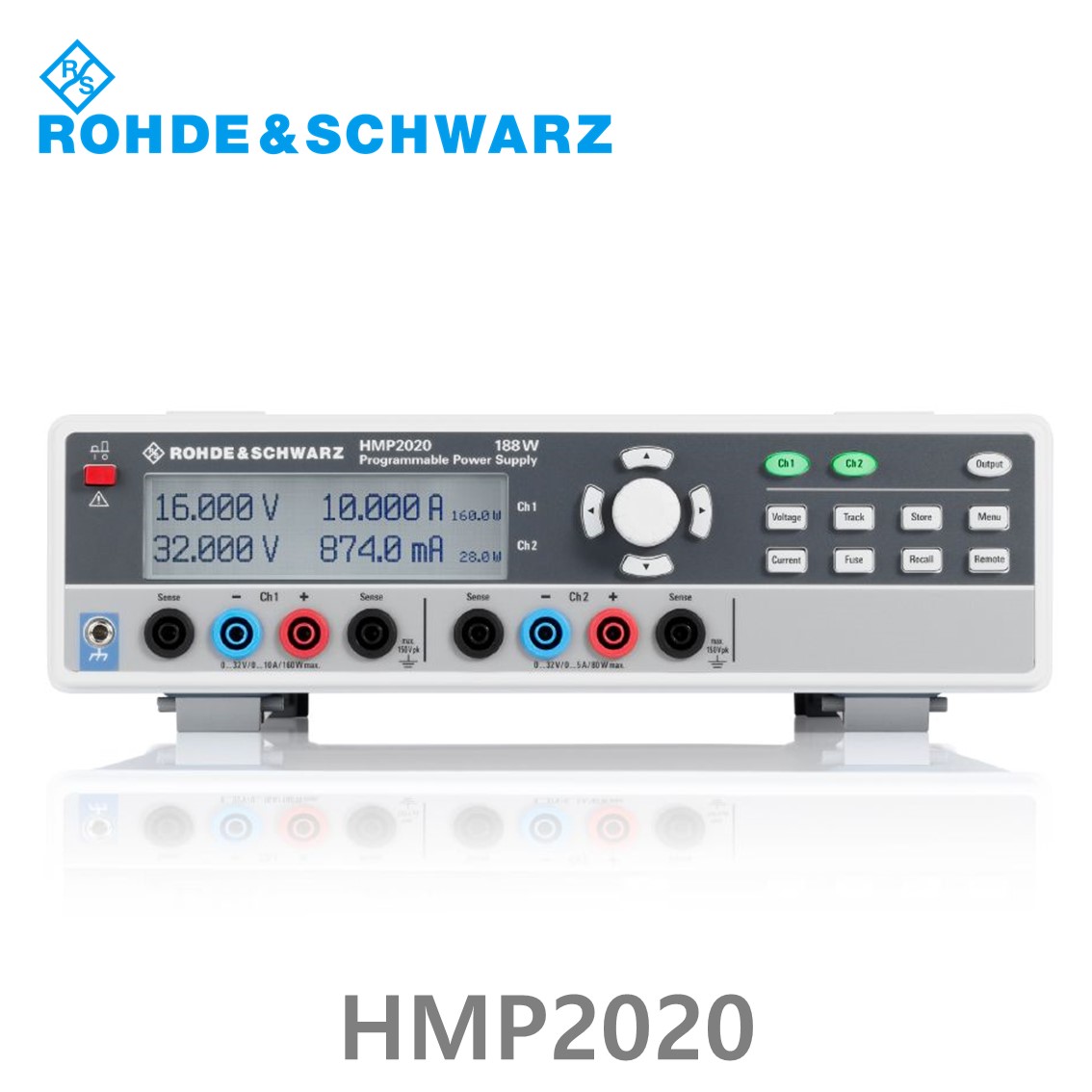 로데슈바르즈 HMP2020 2채널/188W/0V~32V, 1CH: 10A, 채널2: 5A DC파워서플라이 (3629.6718.02)