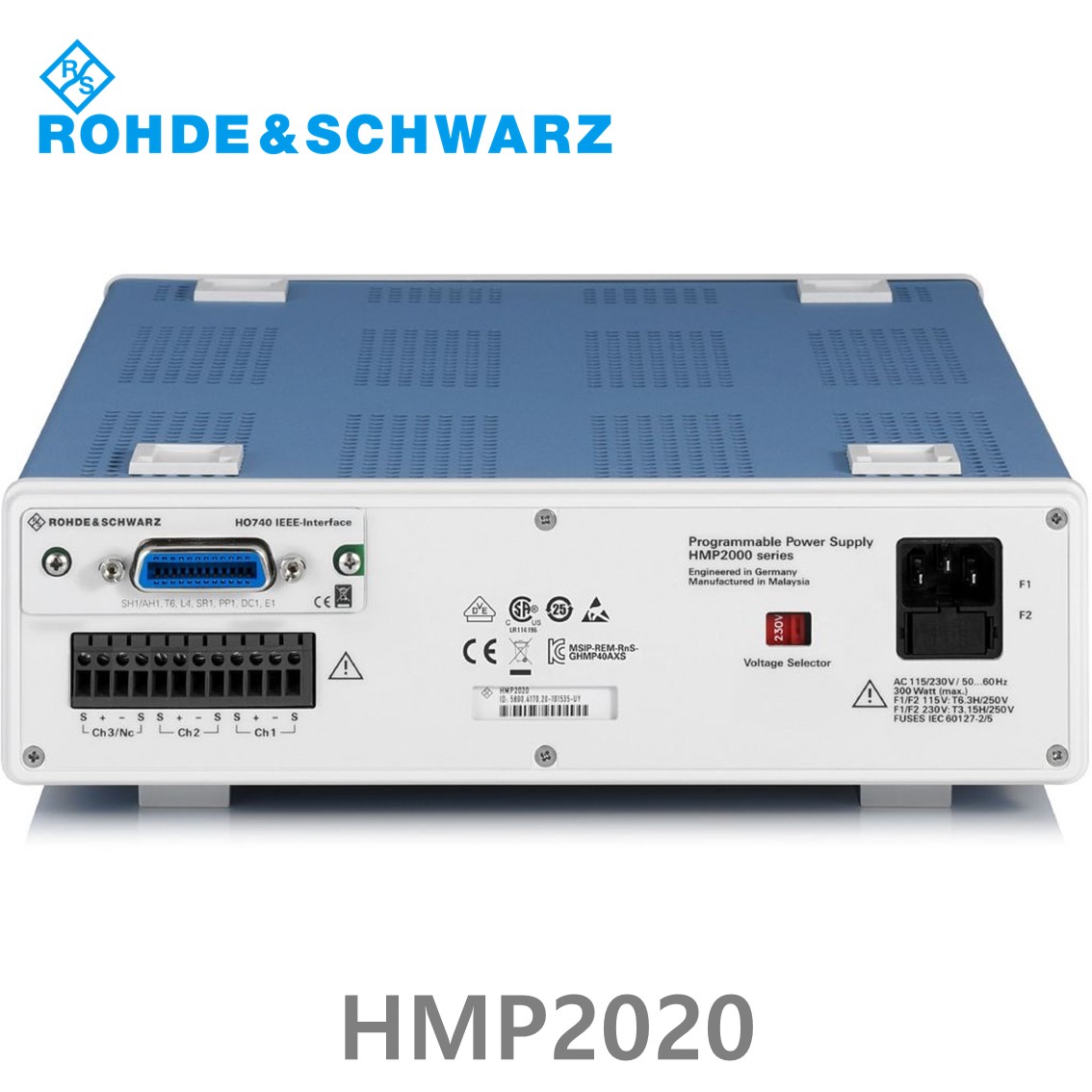 로데슈바르즈 HMP2020 2채널/188W/0V~32V, 1CH: 10A, 채널2: 5A DC파워서플라이 (3629.6718.02)