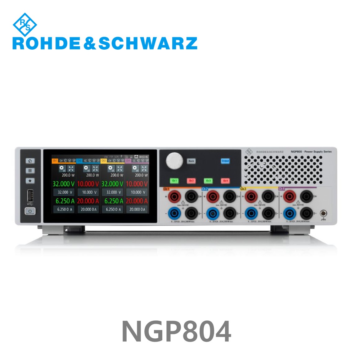 로데슈바르즈 NGP804 4채널/800W/0V~32V, 0A~20A DC파워서플라이, DC전원공급기 (5601.4007.02)