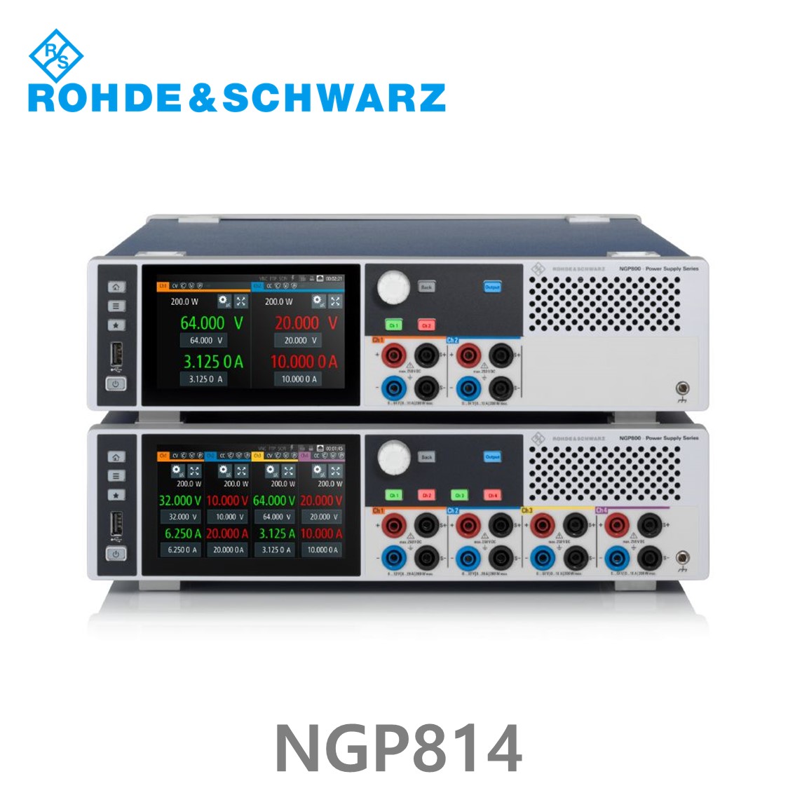 로데슈바르즈 NGP814 4채널/800W/32V~64V, 10A~20A DC파워서플라이, DC전원공급기 (5601.4007.04)