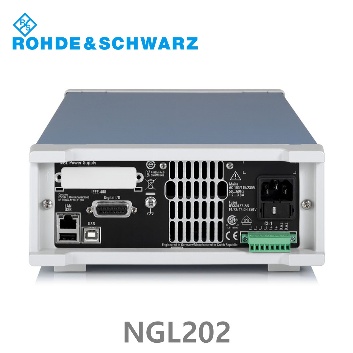로데슈바르즈 NGL202 2채널/120W, 0V~20V, ≤ 6V: 0A~6A, >6V: 0A~3A DC파워서플라이,DC전원공급기 (3638.3376.03)