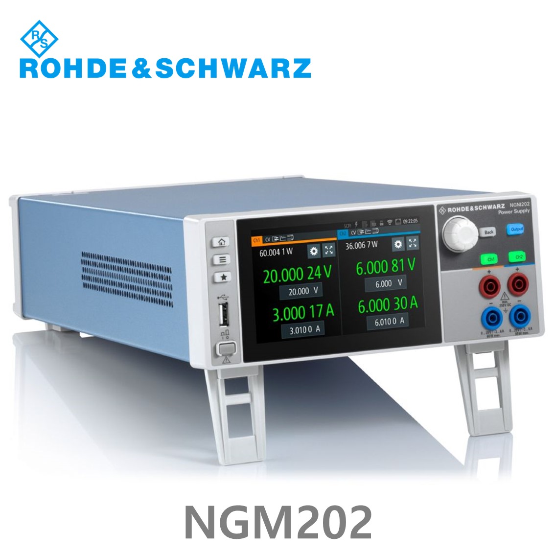 로데슈바르즈 NGM202 2채널/120W/0V~20V, ≤6V: 0A~6A, >6V:0A~3A, DC파워서플라이, DC전원공급기 (3638.4472.03)