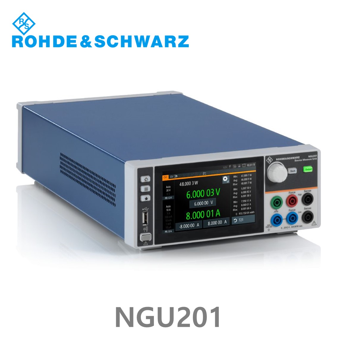 로데슈바르즈 NGU201 1채널/60W/0V~20, V≤ 6V:8A, > 6V:3A DC파워서플라이, 소스측정기 (3639.3763.02)