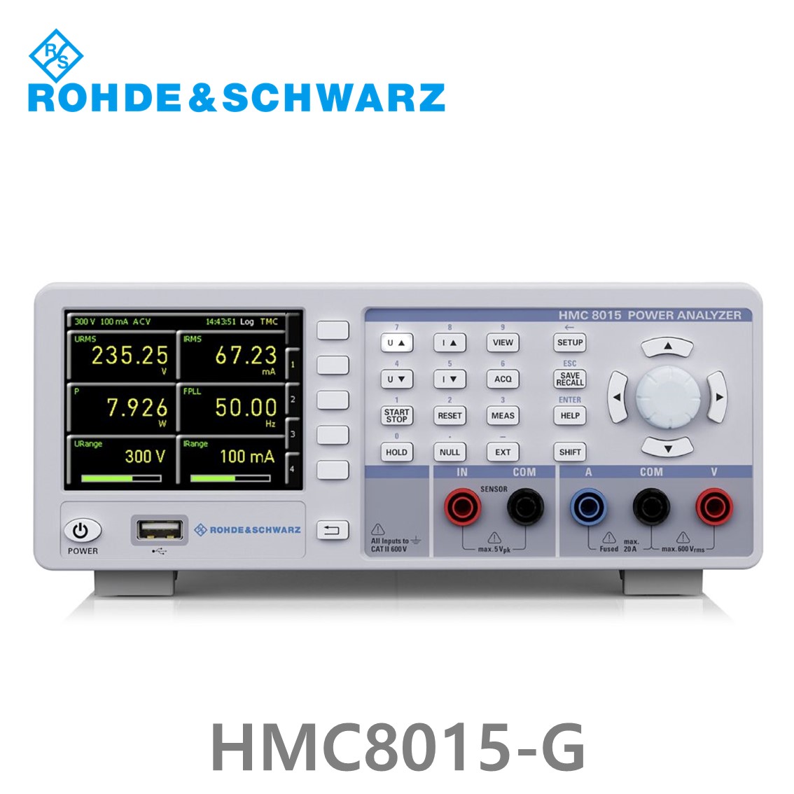 로데슈바르즈 HMC8015-G, AC/DC Power analyzer, IEEE-488 (GPIB) 포함 초소형 전력분석기 (3593.8875.02)