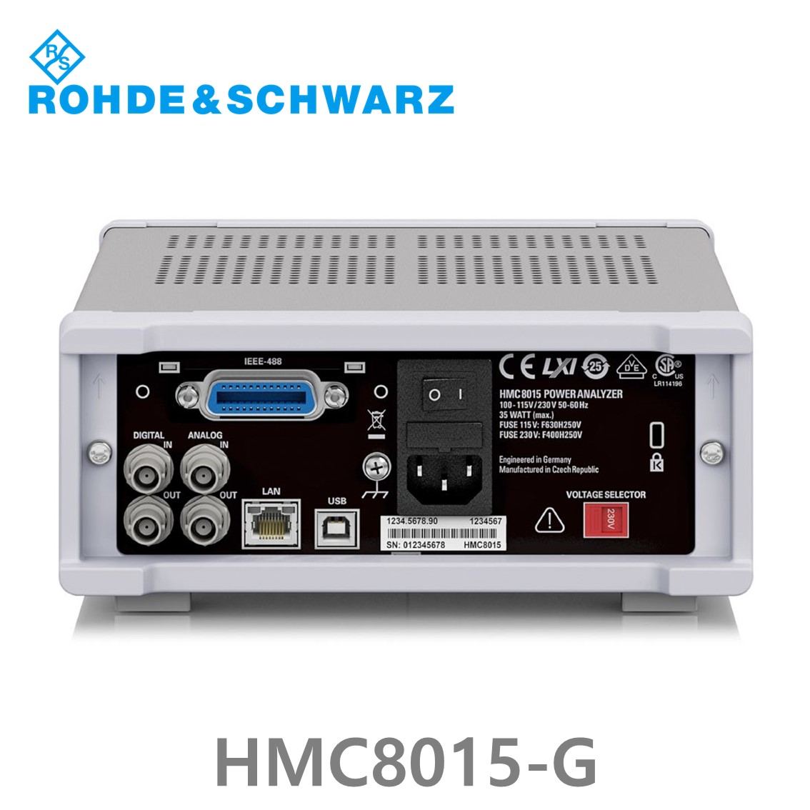 로데슈바르즈 HMC8015-G, AC/DC Power analyzer, IEEE-488 (GPIB) 포함 초소형 전력분석기 (3593.8875.02)