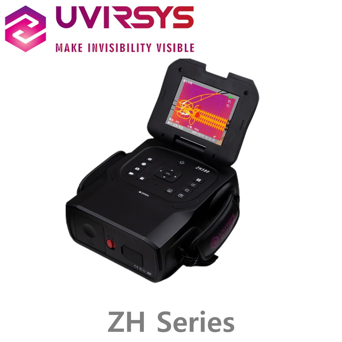 UVIRSYS ZH480, ZH580시리즈 코로나 탐지 카메라,코로나 드론, 코로나 로봇개 UV, VIS, Dual F.O.V lens