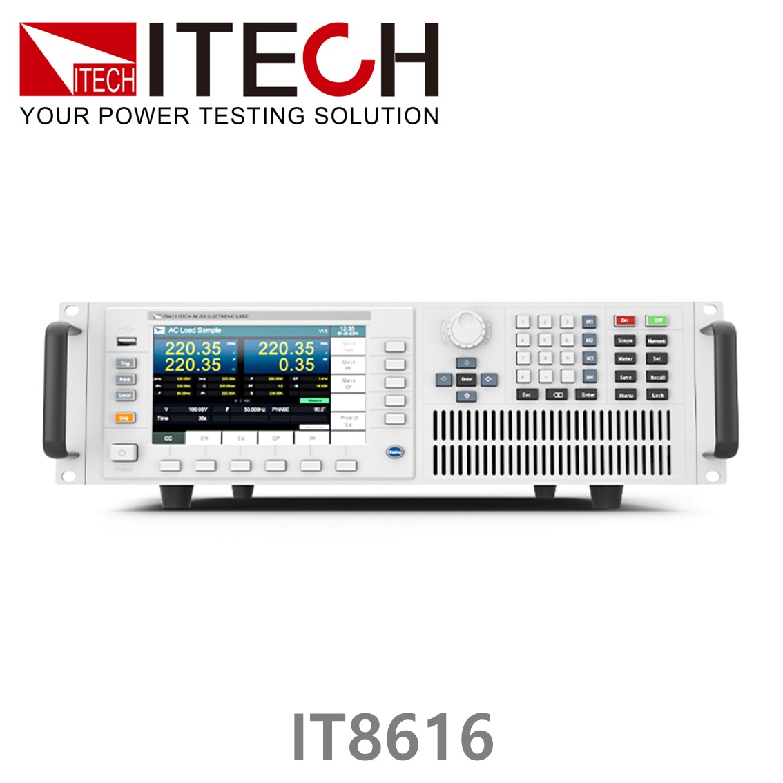 ITECH IT8616 AC, DC전자로드 50~420Vrms, 0~40Arms, 3600VA DC전자부하 6U