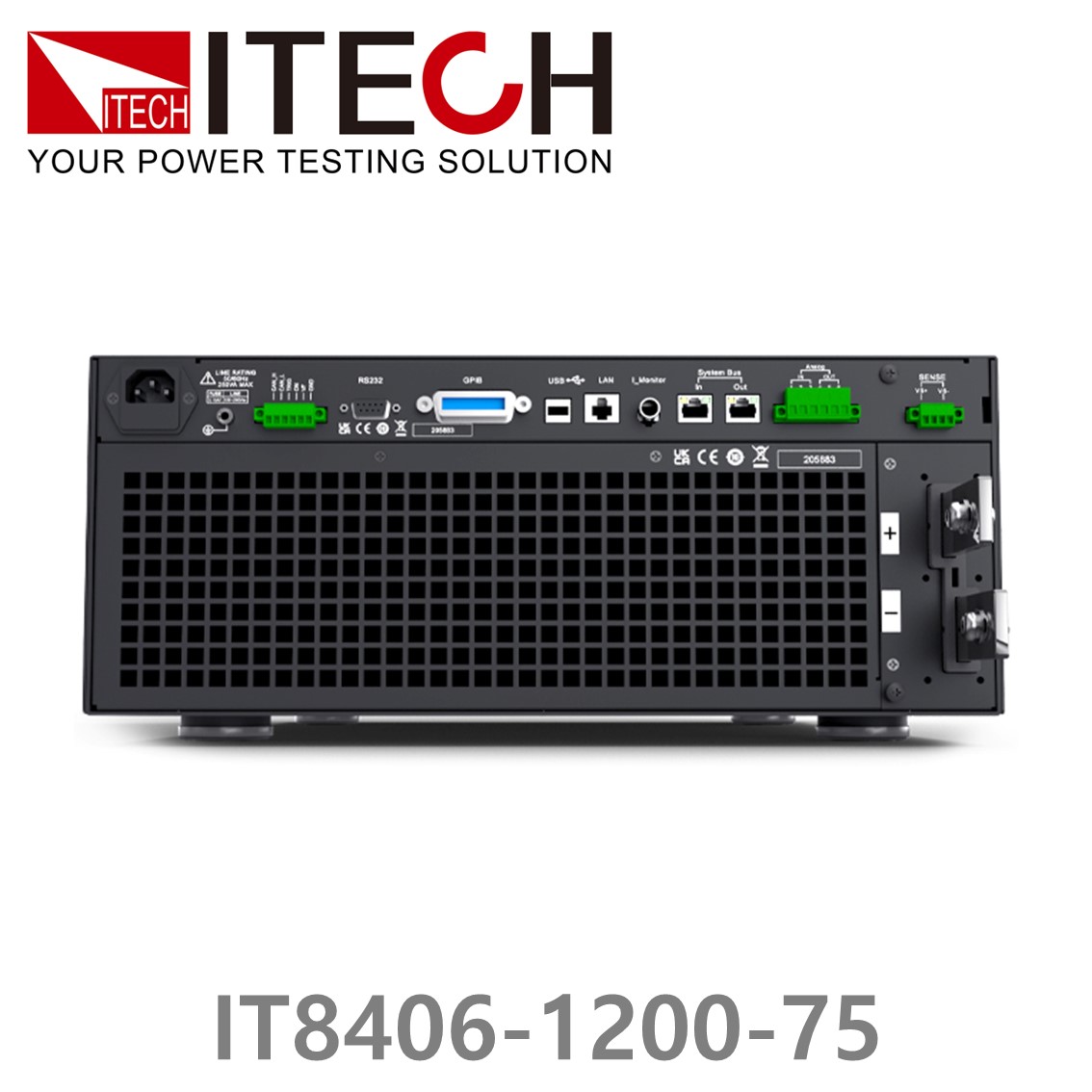 ITECH IT8406-1200-75 고성능 DC전자로드 1200V, 75A, 6kW (4U) DC전자부하