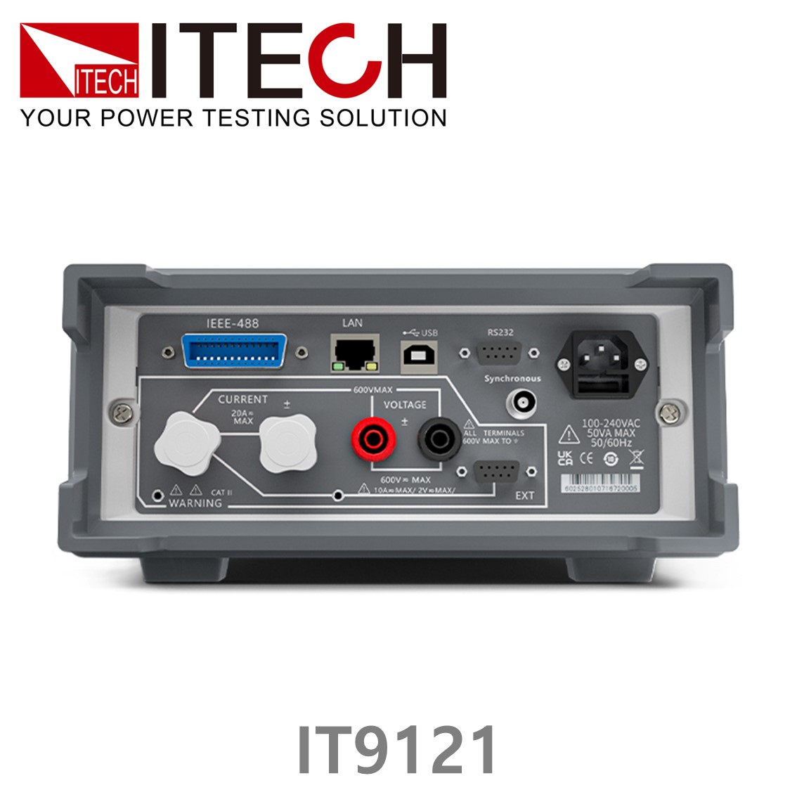 ITECH IT9121 파워미터, 전력테스터 600Vrms, 20Arms Power meter (half 2U)