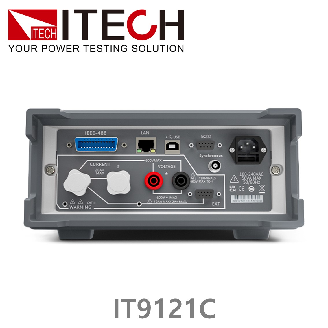 ITECH IT9121C 파워미터, 전력테스터 600Vrms, 50Arms Power meter (half 2U)