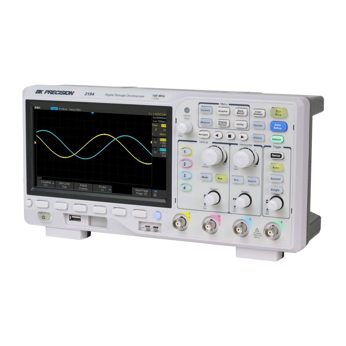 BK PRECISION 2194 4채널/100MHz/1GSa 오실로스코프