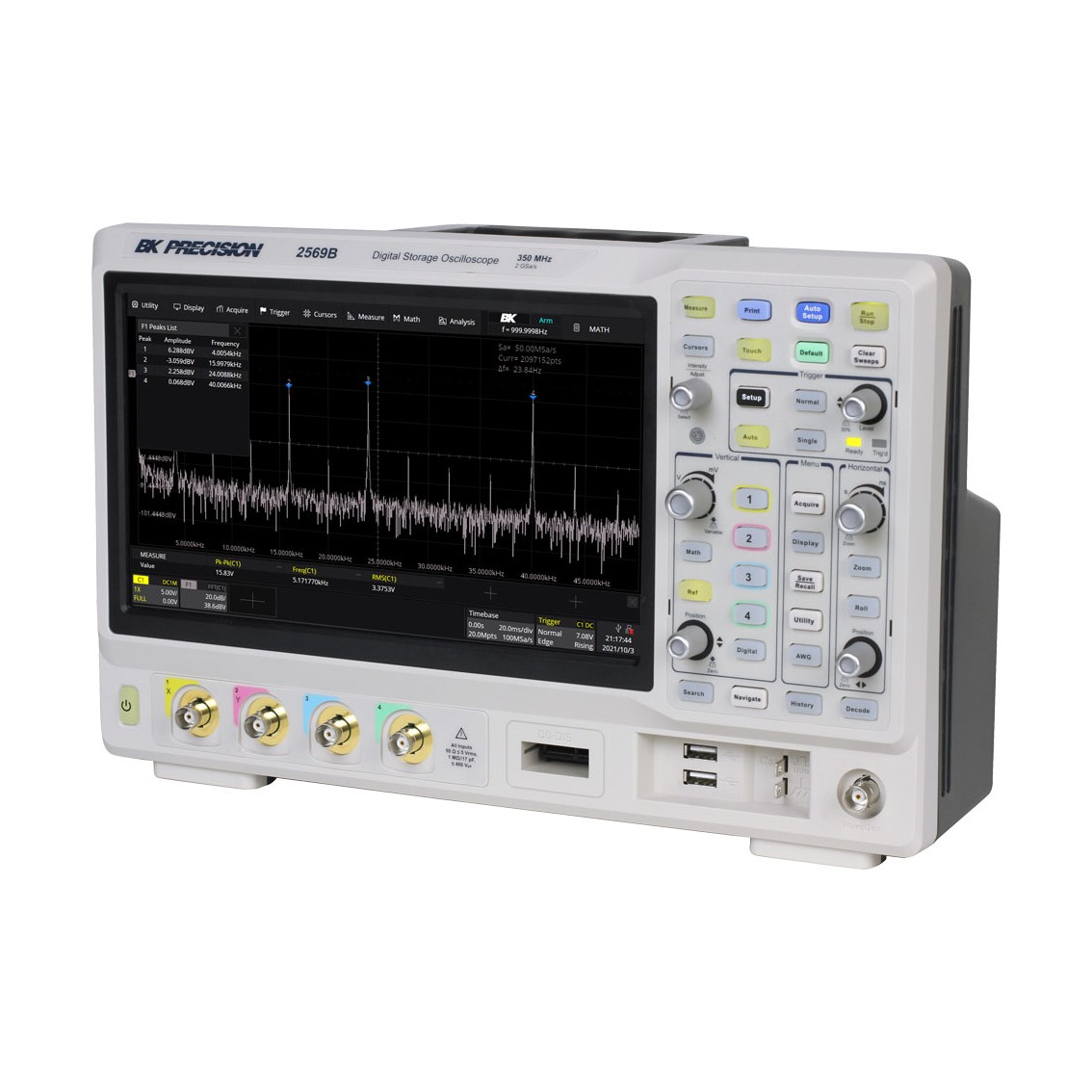 BK PRECISION 2569B 4채널/300MHz/2GSa 오실로스코프