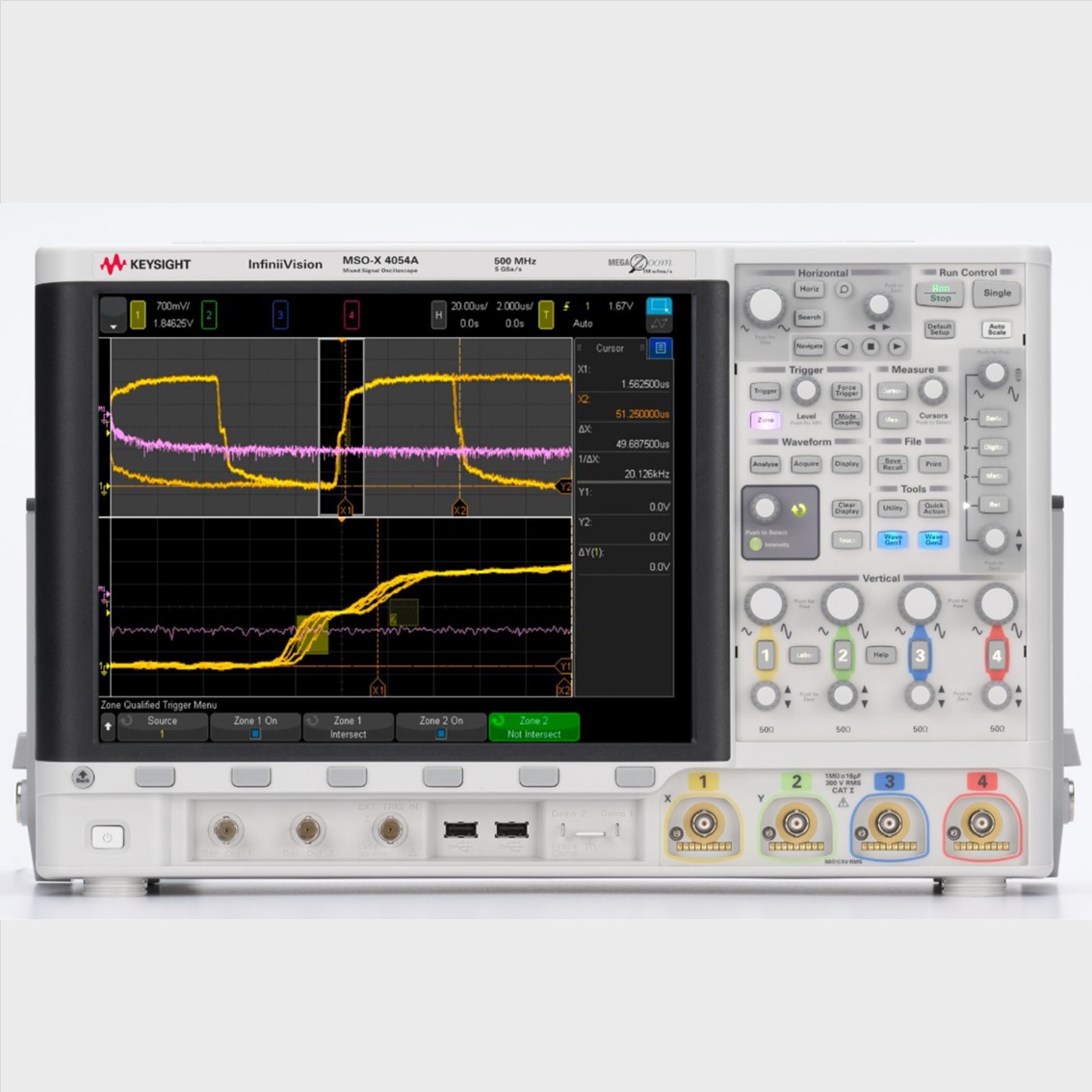 KEYSIGHT MSOX4054A 4채널/500MHz/디지탈16채널 오실로스코프