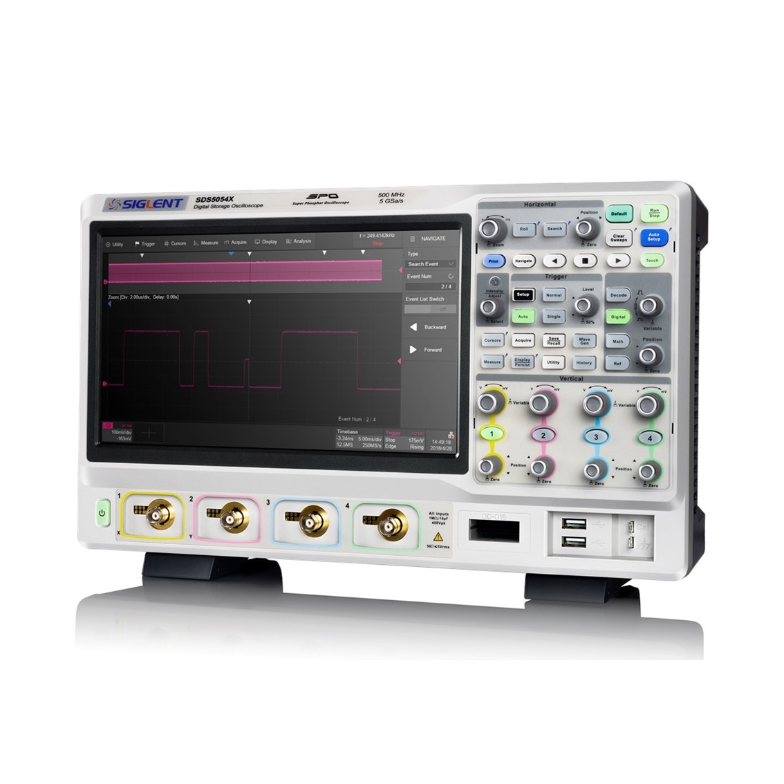 SIGLENT SDS5104X 오실로스코프 4채널, , 1GHz, 5GSa/s, 250M