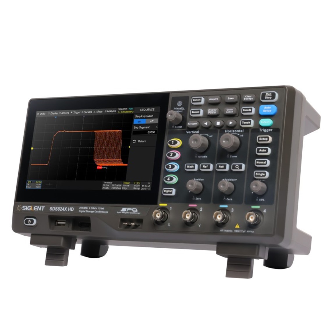 SIGLENT SDS812X HD 오실로스코프 2채널, 100MHz, 2GSa/s, 12-bit, 50Mpts