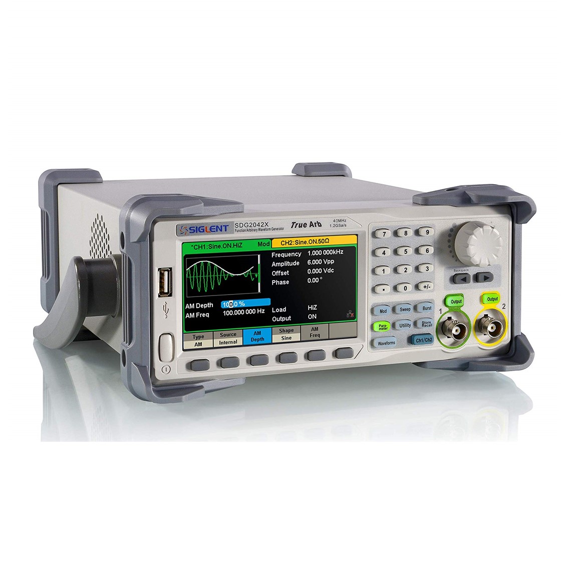 SIGLENT SDG2042X 임의파형발생기 2채널/40MHz/1.2GSa/s/8pts-8Mpts