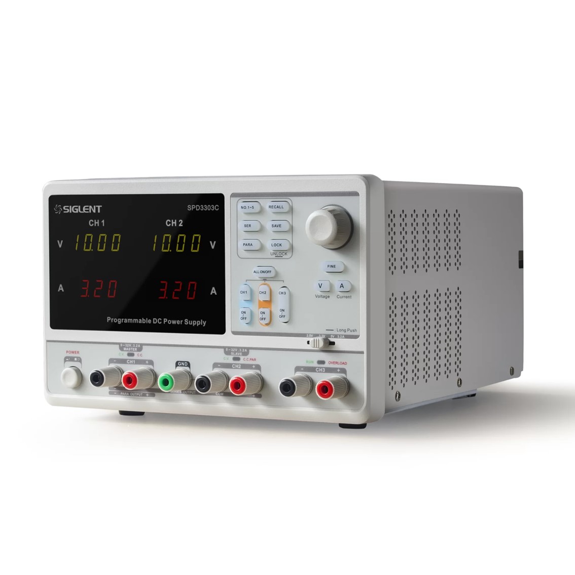 SIGLENT SPD3303C 3채널 DC파워서플라이 30V, 3A X2, 2.5V, 3.3V, 및 5V, 3.2A, 220W