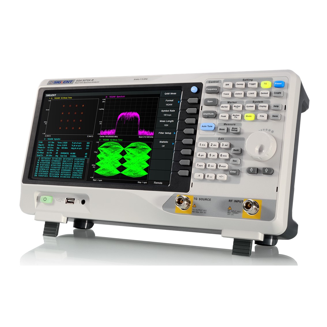 SIGLENT SSA3021X 스펙트럼 분석기 9KHz-2.1GHz / -98dBc